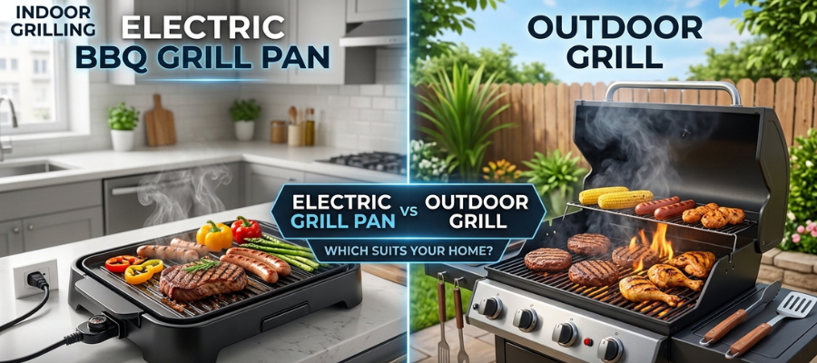 Electric BBQ Grill Pan vs Outdoor Grill: Which Suits Your Home?- read on ritualx.shop blog section