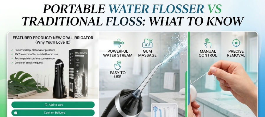 Portable Water Flosser Vs Traditional Floss: What To Know - read on ritualx.shop  blog section