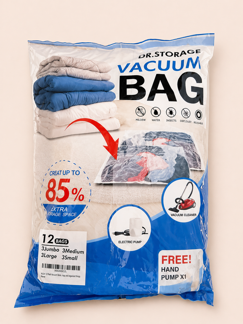 12PCS Vacuum Storage Bags Set – Jumbo Compression