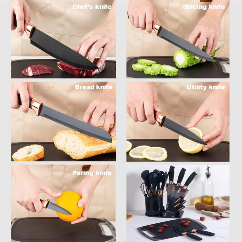 19-Piece Vegetable Slicer & Kitchen Utensil Set with Cutting Board detail