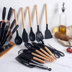 19-Piece Vegetable Slicer & Kitchen Utensil Set with Cutting Board open