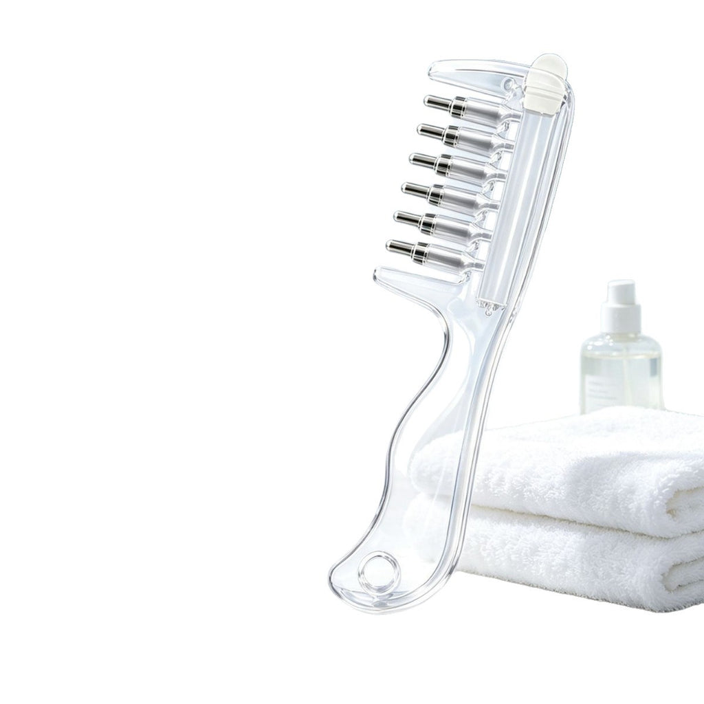 Wide-Tooth Liquid-Dispensing Comb for Hair Oil, Serum,Massage