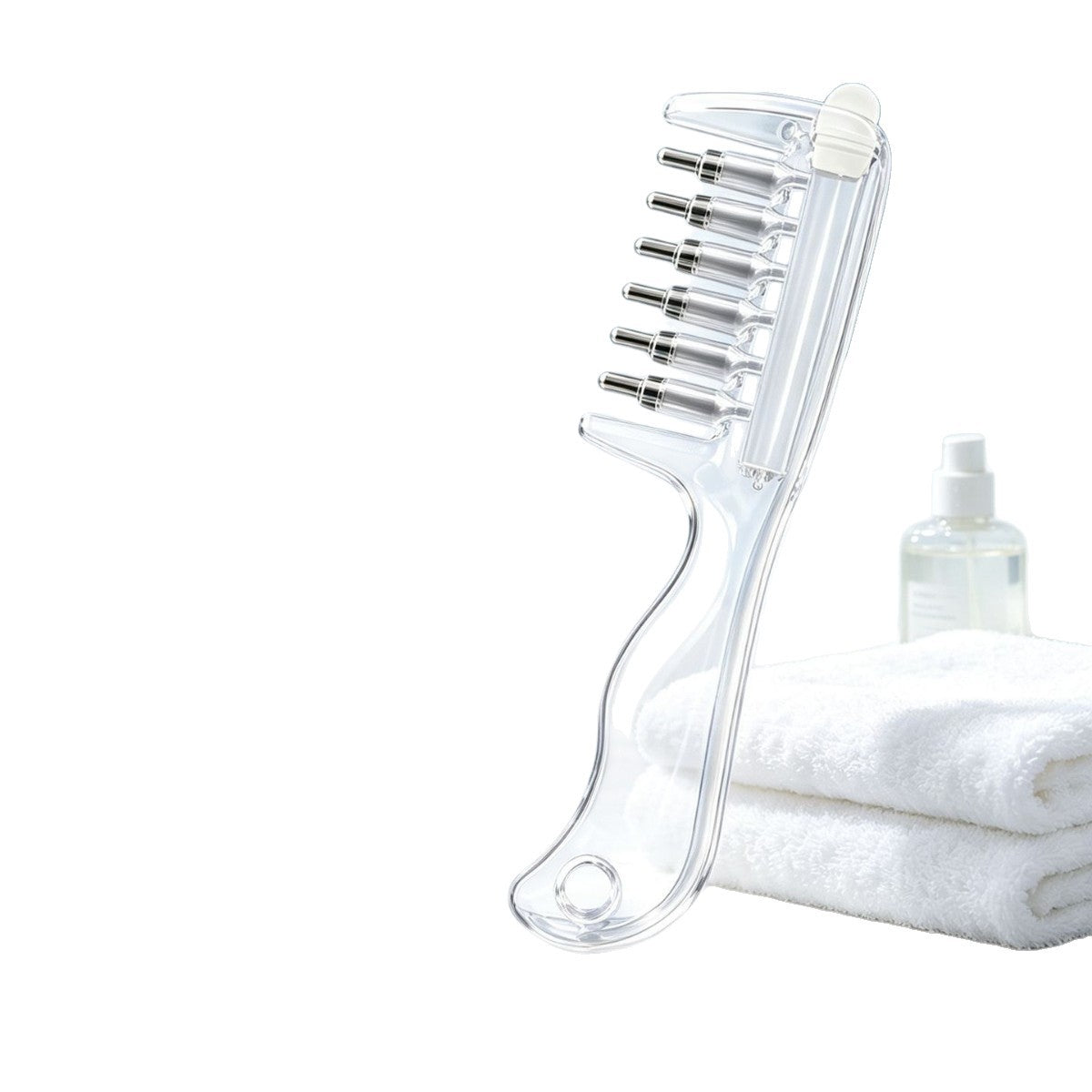 Wide-Tooth Liquid-Dispensing Comb for Hair Oil, Serum,Massage