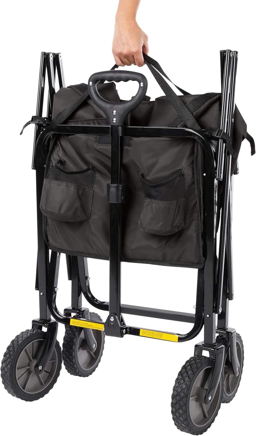 Collapsible Wagon Cart - 380LBS Folding Beach Utility close