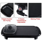 Multifunctional Electric BBQ Grill Pan & Hot Pot – Non-Stick Kebab Pan detail 2