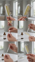 Wide-Tooth Liquid-Dispensing Comb for Hair Oil, Serum,Massage